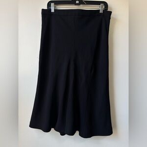 TER ET BANTINE Made in Italy Elegant Black A-Line Flared Skirt
